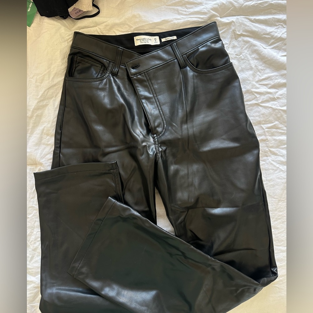 abercrombie leather pants